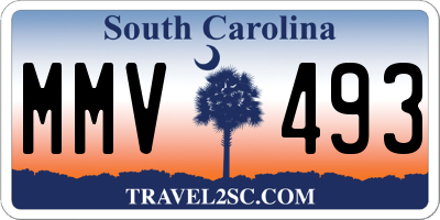 SC license plate MMV493