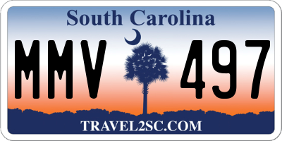 SC license plate MMV497