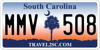 SC license plate MMV508