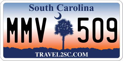 SC license plate MMV509