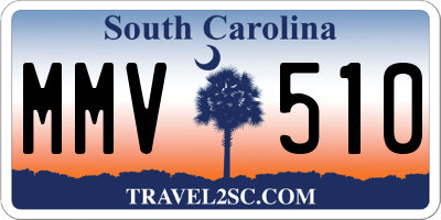 SC license plate MMV510