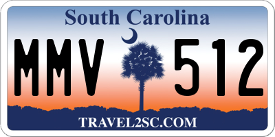 SC license plate MMV512