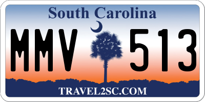 SC license plate MMV513