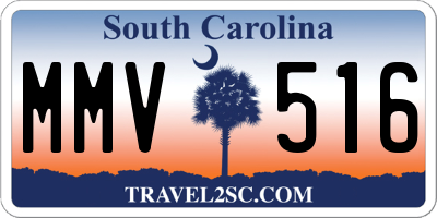 SC license plate MMV516