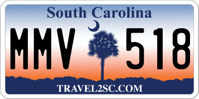 SC license plate MMV518
