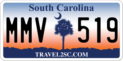 SC license plate MMV519