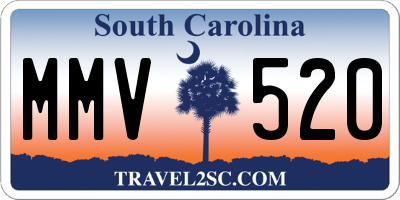 SC license plate MMV520