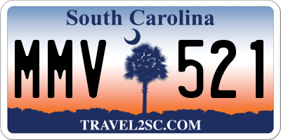 SC license plate MMV521