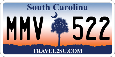 SC license plate MMV522