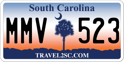 SC license plate MMV523