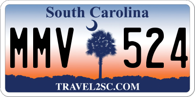 SC license plate MMV524
