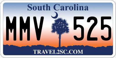 SC license plate MMV525
