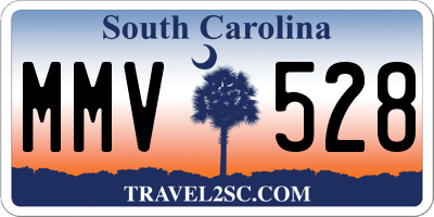 SC license plate MMV528