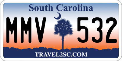 SC license plate MMV532
