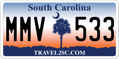SC license plate MMV533