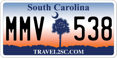 SC license plate MMV538