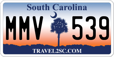 SC license plate MMV539