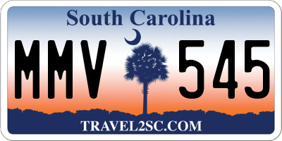 SC license plate MMV545
