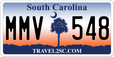 SC license plate MMV548