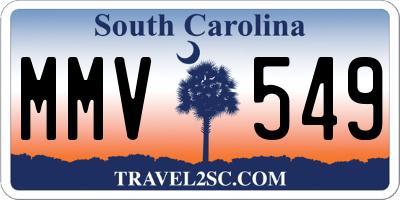 SC license plate MMV549