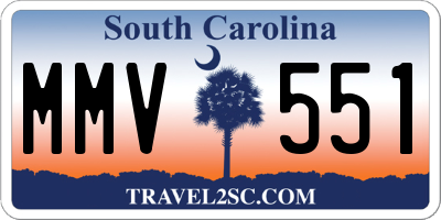 SC license plate MMV551