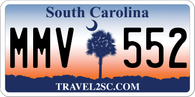 SC license plate MMV552