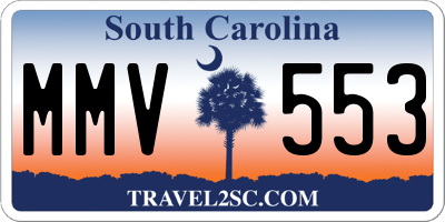 SC license plate MMV553