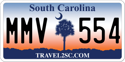 SC license plate MMV554