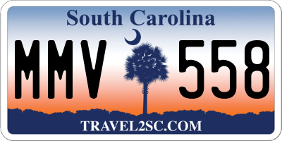 SC license plate MMV558