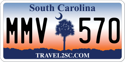 SC license plate MMV570