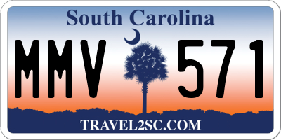 SC license plate MMV571