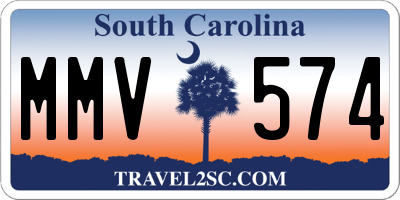 SC license plate MMV574