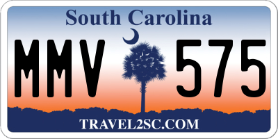 SC license plate MMV575