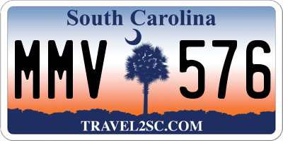 SC license plate MMV576