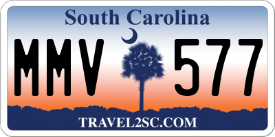 SC license plate MMV577