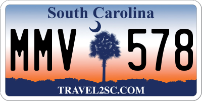 SC license plate MMV578