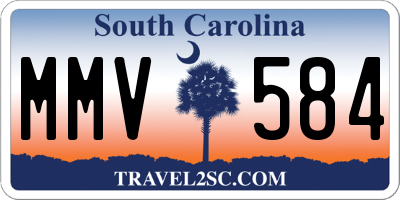 SC license plate MMV584