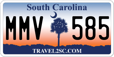 SC license plate MMV585