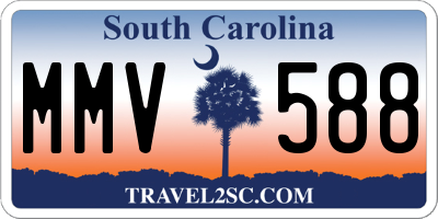 SC license plate MMV588