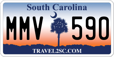 SC license plate MMV590