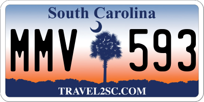 SC license plate MMV593