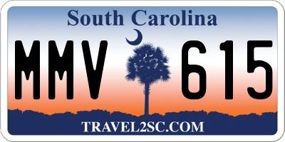 SC license plate MMV615