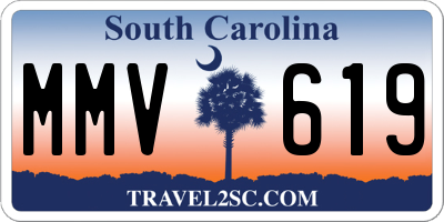 SC license plate MMV619