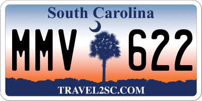 SC license plate MMV622