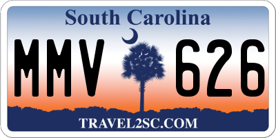 SC license plate MMV626