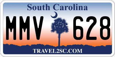 SC license plate MMV628
