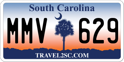 SC license plate MMV629