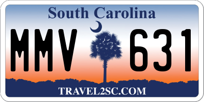SC license plate MMV631