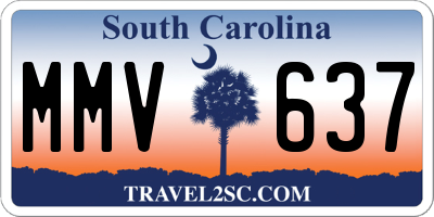 SC license plate MMV637