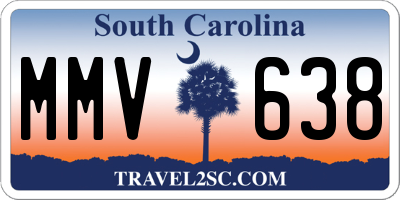 SC license plate MMV638